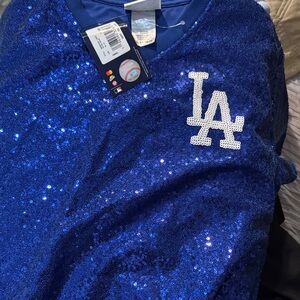 Genuine Merchandise Blue Sequin Kids Jersey